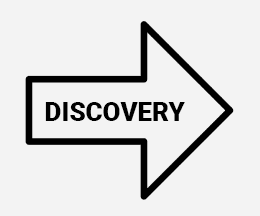 Arrow with the word Discovery